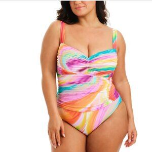 Splash Out Bandeau One Piece Swimsuit Plus